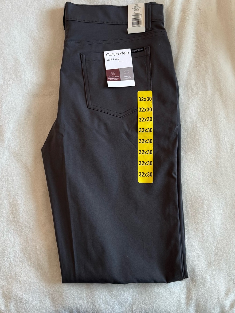 Calvin Klein Men's Black Chinos - Slim Performance Fit